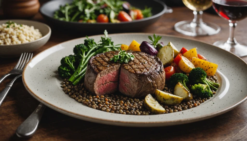 steak végétal lentilles