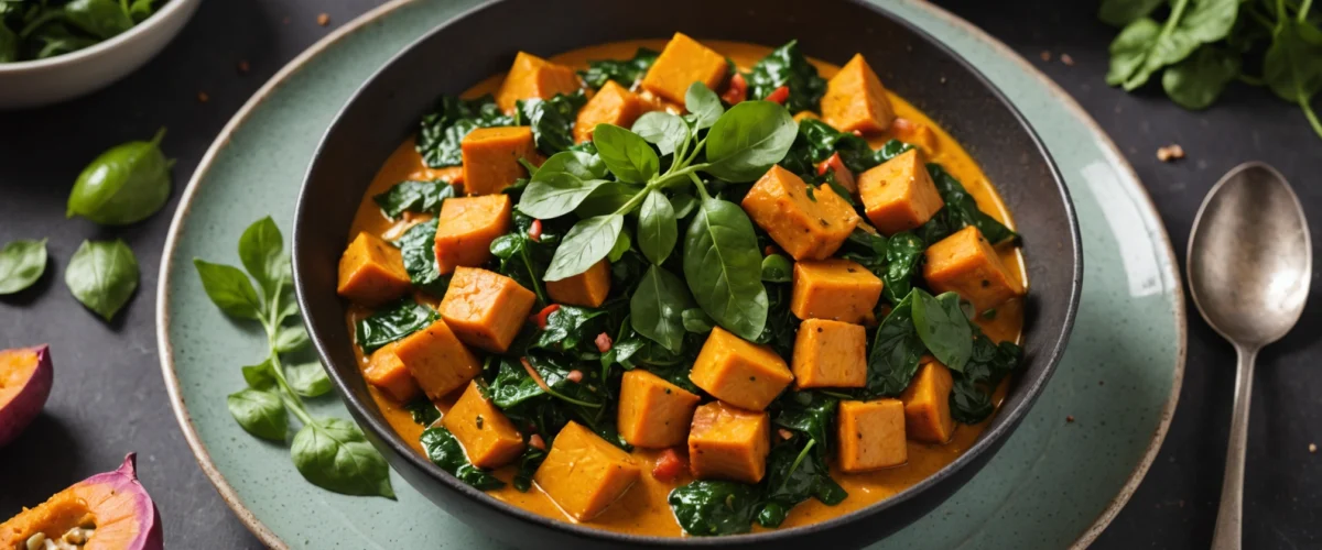curry patate douce epinard